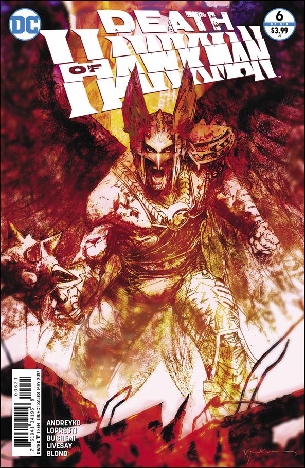 Death of Hawkman issue 6-B Bill Sienkiewicz Cover