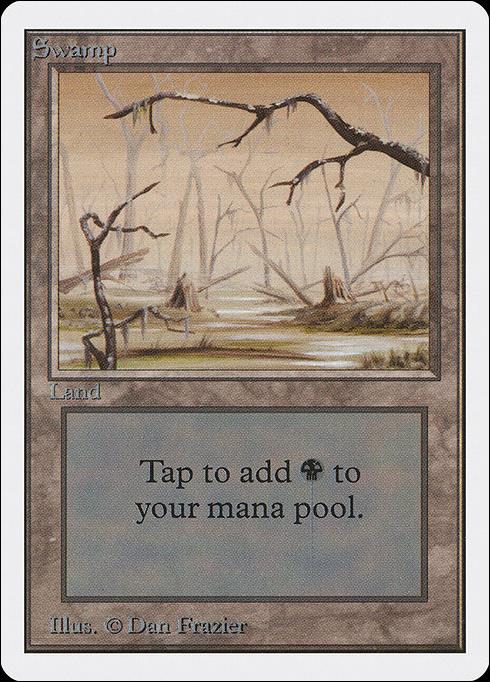 Magic the Gathering: Unlimited (Base Set) card 290-B Swamp