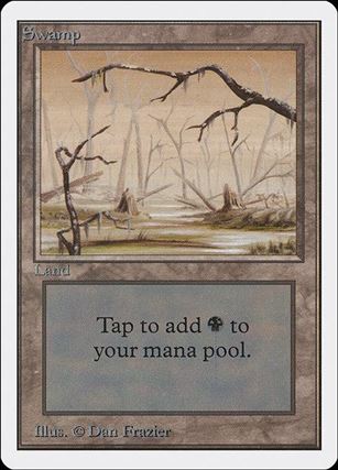 Magic the Gathering: Unlimited (Base Set) card 290-B Swamp