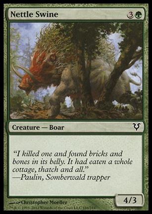 Magic the Gathering: Avacyn Restored (Base Set) card 186 Nettle Swine