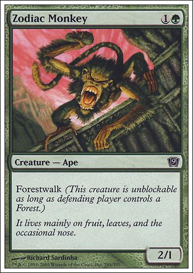 Magic the Gathering: 9th Edition (Base Set) card 285 Zodiac Monkey