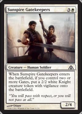 Magic the Gathering: Dragon's Maze (Base Set) card 9 Sunspire Gatekeepers