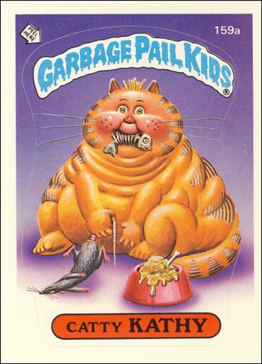 Garbage Pail Kids: Series 04 (Base Set) card 159a Catty Kathy