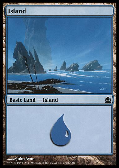 Magic the Gathering: Commander (Base Set) card 304 Island