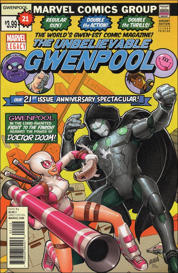Unbelievable Gwenpool issue 21-E David Nakayama Cover (2nd Printing)