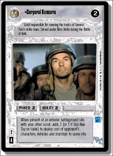 Star Wars: Endor Limited (Base Set) card 111 Coporal Kensaric