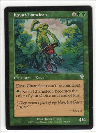 Magic the Gathering: Invasion (Base Set) card 191 Kavu Chameleon