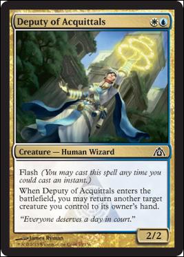 Magic the Gathering: Dragon's Maze (Base Set) card 65 Deputy of Acquittals
