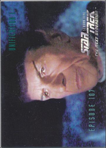 Star Trek: The Next Generation - The Episode Collection Season Five (Base Set) card 450 Unification Part I, Episode 108C