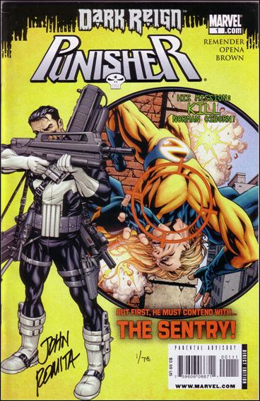 Punisher (2009) issue 1-D DF "Sentry" Cover (Signed by John Romita) 1/78