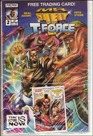 Mr. T and the T-Force issue 2-C Direct Edition Polybagged with Drawn Trading Card