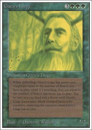 Magic the Gathering: Unlimited (Base Set) card 197 Gaea's Liege