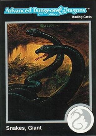 TSR 1991 Trading Cards Premier Edition Factory Set (Base Set) card 46 Advanced D & D - Snakes, Giant