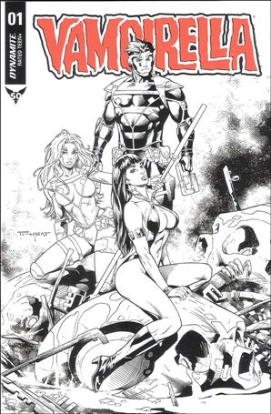 Vampirella (2019) issue 1-ZF Art Thibert Black & White Cover