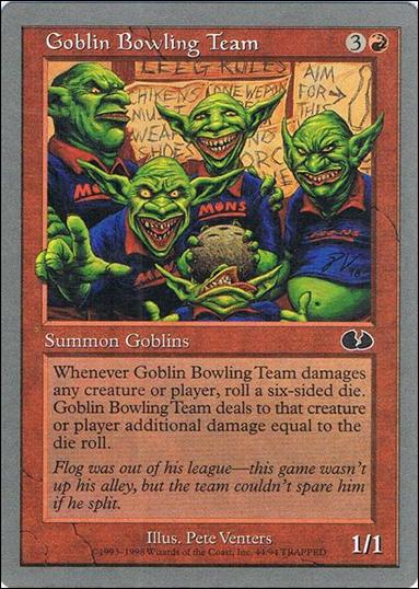 Magic the Gathering: Unglued (Base Set) card 44 Goblin Bowling Team