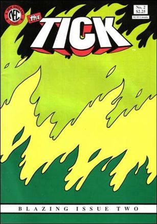 Tick (1988) issue 2-F Lime, Yellow & Green Flame Cover (4th Printing)