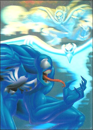 Marvel Annual Flair '95 (HoloBlast Subset) card 6 Venom vs. Demogoblin