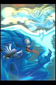 Marvel Annual Flair '95 (HoloBlast Subset) card 6 Venom vs. Demogoblin