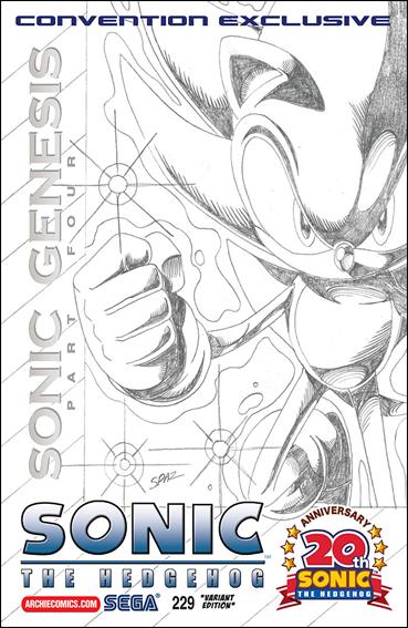 Sonic the Hedgehog (1993) issue 229-B New York Comic Con Sketch Cover 1/500