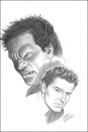 Angel: After the Fall issue 12-E DF John Romita, Sr. Sketch Cover 1/1000