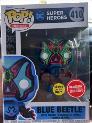 POP! Heroes figure 410-B Blue Beetle GITD