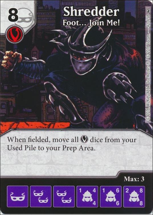 Dice Masters Teenage Mutant Ninja Turtles  card 42 Shredder - Foot ...Join Me!