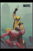 Marvel Heroes and Villains (Silver Foil Parallel Base Set) card 35 Wolverine vs Magneto