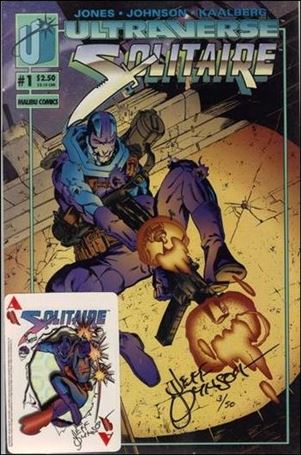 Solitaire issue 1-E DF (signed by Jeff Johnson with Playing Card) 1/50