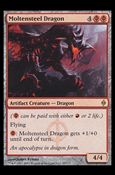 Magic the Gathering: New Phyrexia card 88 Moltensteel Dragon
