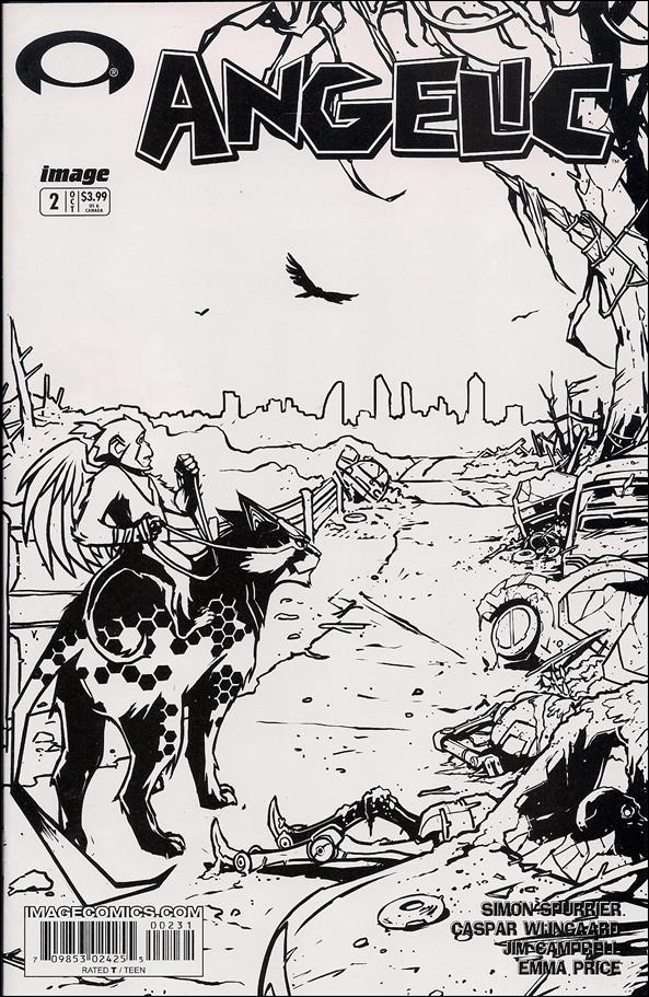 Angelic issue 2-C Caspar Wijngaard Walking Dead Tribute B&W Cover