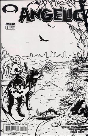 Angelic issue 2-C Caspar Wijngaard Walking Dead Tribute B&W Cover