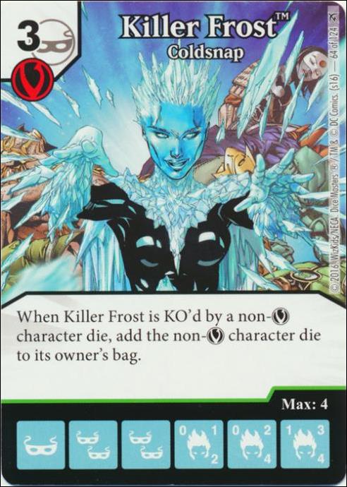 DC Comics Dice Masters Green Arrow and The Flash card 64 Killer Frost: Coldsnap