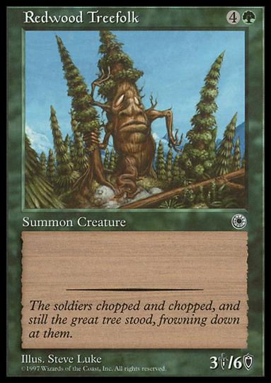 Magic the Gathering: Portal (Base Set) card 183 Redwood Treefolk