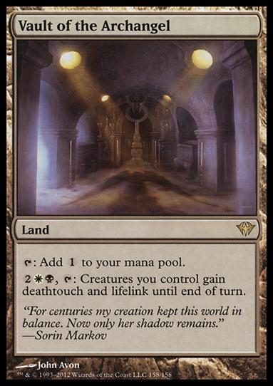 Magic the Gathering: Dark Ascension (Base Set) card 158 Vault of the Archangel