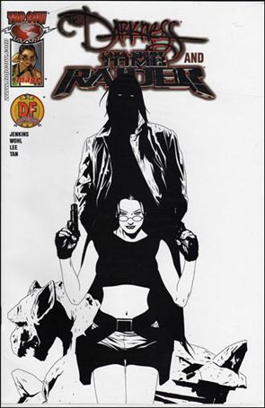 Darkness and Tomb Raider issue 1-D Jae Lee Black & White Platnium Foil Cover 1/300