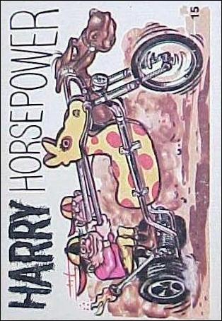 Silly Cycles (Base Set) card 15-B Harry Horsepower  (Fan Art on Back)