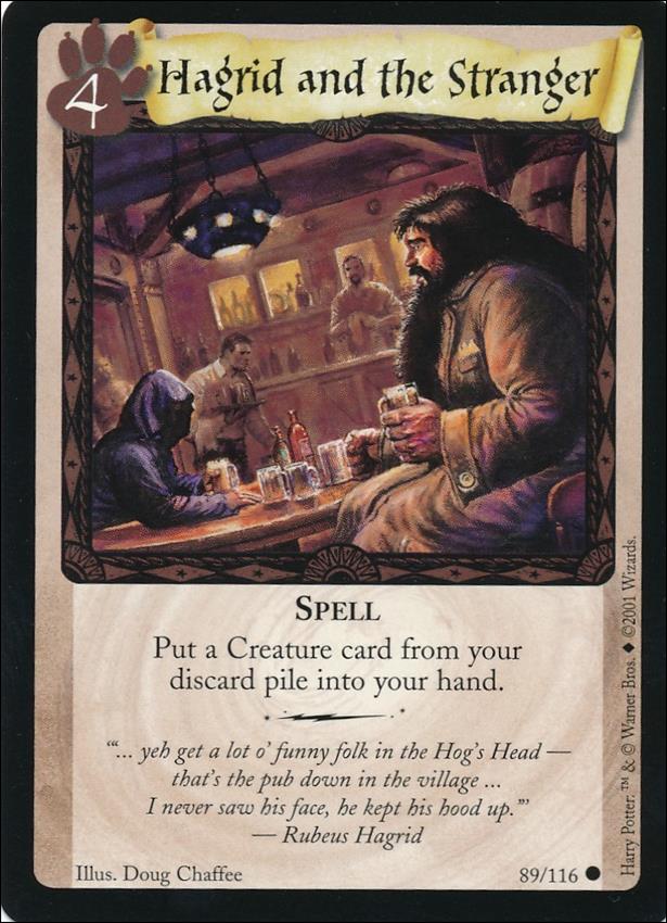 Harry Potter (Base Set) card 89 Hagrid and the Stranger