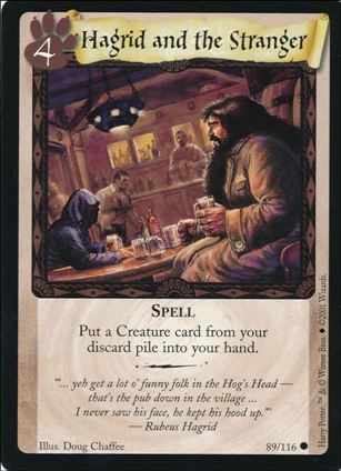 Harry Potter (Base Set) card 89 Hagrid and the Stranger