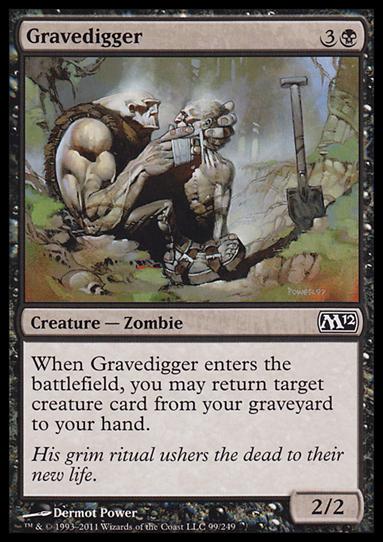 Magic the Gathering: 2012 Core Set (Base Set) card 99 Gravedigger