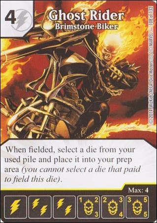 Marvel Dice Masters Avengers vs. X-Men  card 108 Ghost Rider: Brimstone Biker