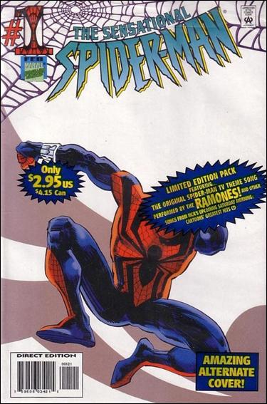 Sensational Spider-Man (1996) issue 1-B Polybagged White Cover with Cassette 1/1000 