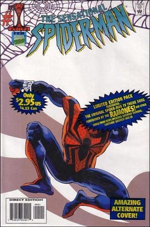 Sensational Spider-Man (1996) issue 1-B Polybagged White Cover with Cassette 1/1000 
