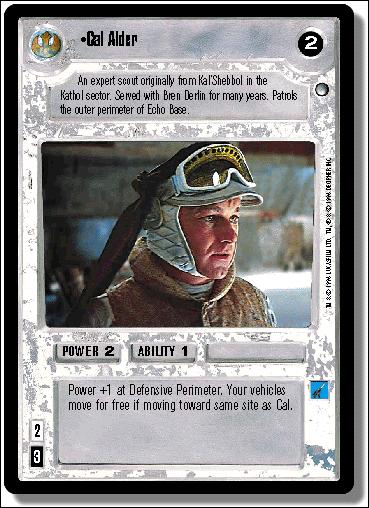 Star Wars: Hoth Limited (Base Set) card 89 Cal Alder