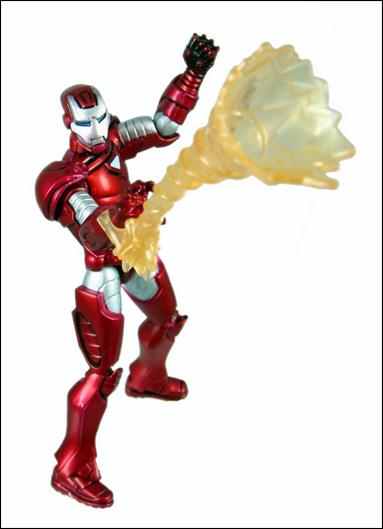 Marvel Universe (Series 1) figure 033-B Iron Man (Silver Centurion) - Loose