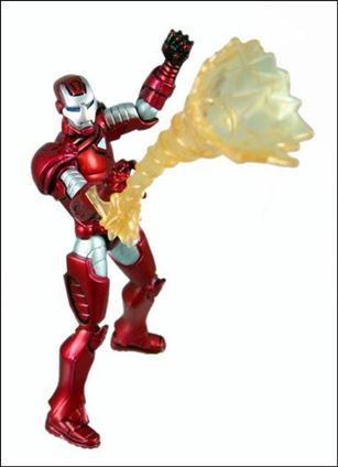 Marvel Universe (Series 1) figure 033-B Iron Man (Silver Centurion) - Loose