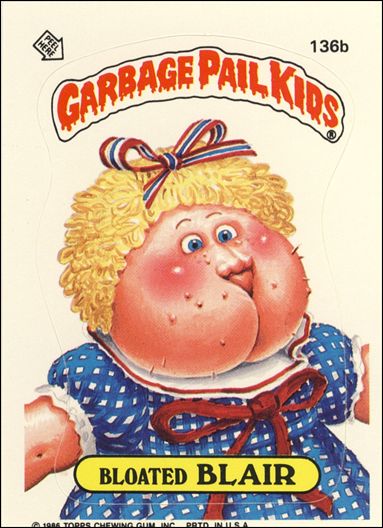 Garbage Pail Kids: Series 04 (Base Set) card 136b Bloated Blair