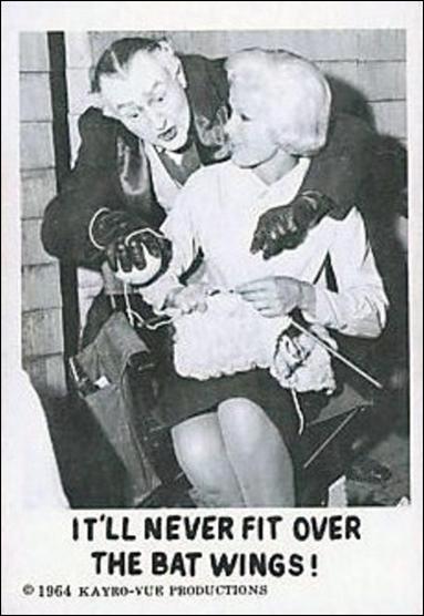 Munsters (Base Set) card 2 It'll Never Fit Over the Bat Wings!