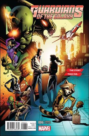 Guardians of the Galaxy (2015)  issue 6-D Valerio Schiti The Story Thus Far... Cover