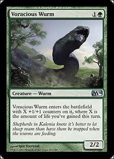 Magic the Gathering: 2014 Core Set (Base Set) card 200 Voracious Wurm
