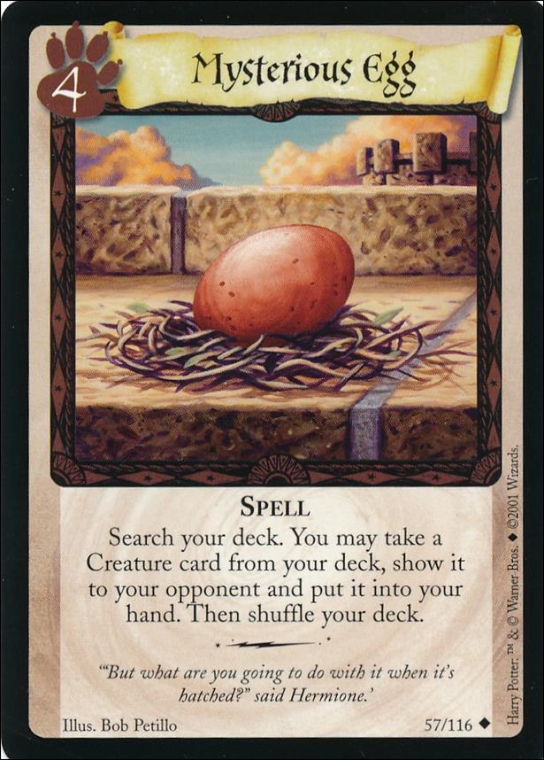 Harry Potter (Base Set) card 57 Mysterious Egg